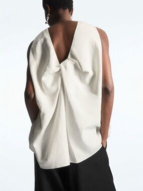 Cos White Twist Back Tank Top